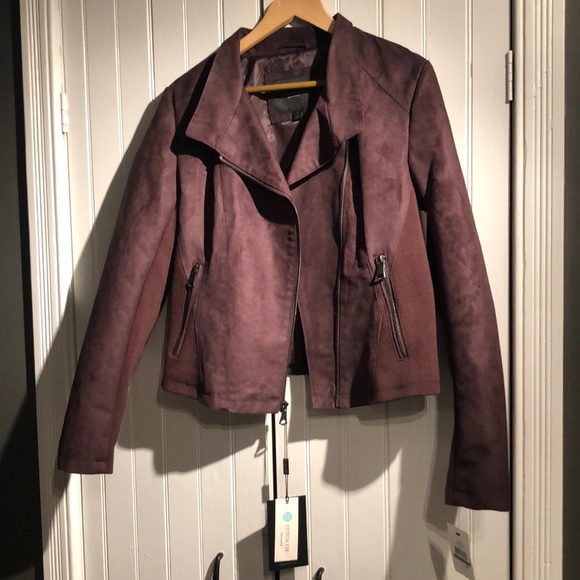Faux Suede Moto Jacket - Picture 2 of 8